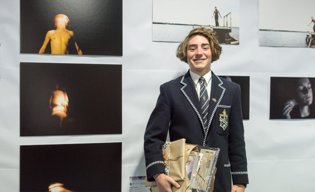 Hunter Griffin (Class of 2015) at the 2015 Art & Design Show